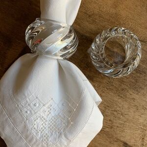 Baccarat Crystal Napkin Rings (4pc)